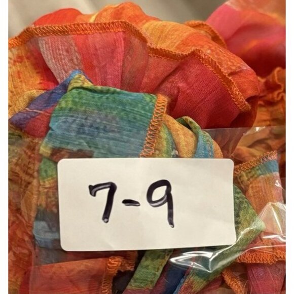 Lilly’s Kloset Women’s XL Ruffled Tie Dyed Halter Dress Peek A Boo Front & Back - Picture 14 of 14